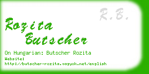 rozita butscher business card